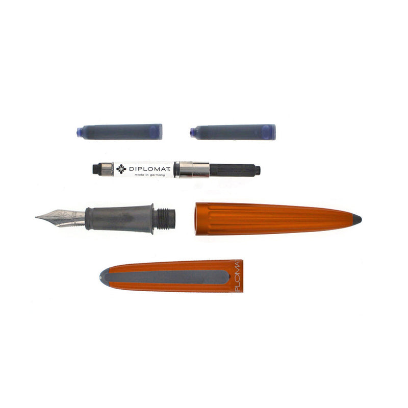 Diplomat Aero Fountain Pen, Orange, Medium Nib