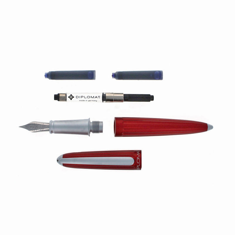 Diplomat Aero Fountain Pen, Red, Medium Nib