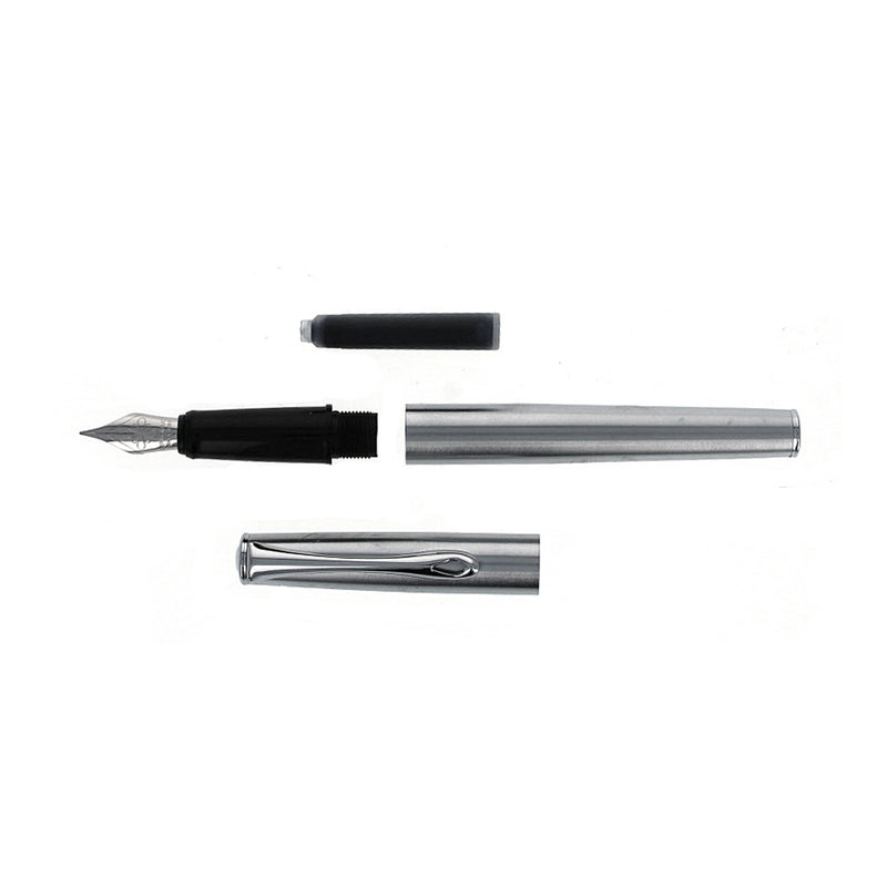 Diplomat Esteem Fountain Pen, Matte Chrome, Fine Nib