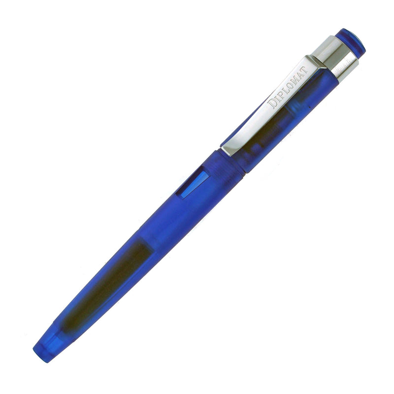 Diplomat Magnum Fountain Pen, Demo (Translucent) Blue