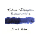 Rohrer & Klingner Dokumentus Waterproof Fountain Pen Ink, 50 ml, Dark Blue