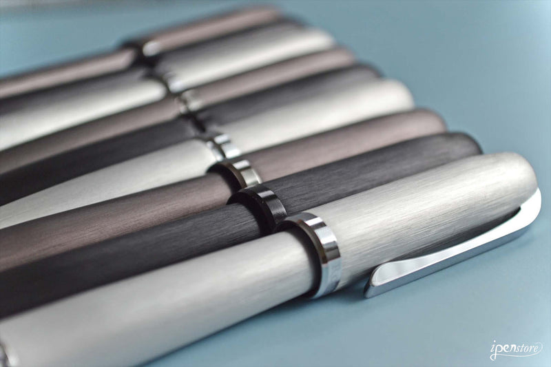 Rosetta Vulcan Rollerball Pen, Monochromatic Matte Silver