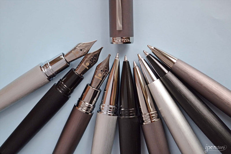 Rosetta Vulcan Rollerball Pen, Monochromatic Matte Silver