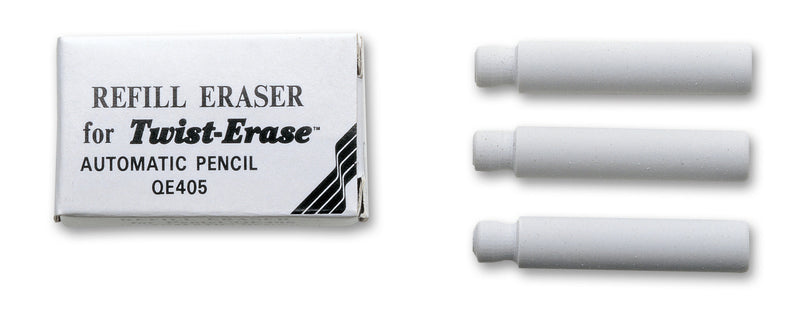 Pack/3 Pentel E10 Erasers for Twist-Erase Pencils