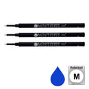 Pk/3 Monteverde G23 Ceramic Rollerball Refills, Blue, Medium