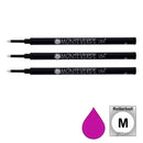 Pk/3 Monteverde G23 Ceramic Rollerball Refills, Magenta, Medium