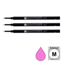 Pk/3 Monteverde G23 Ceramic Rollerball Refills, Pink, Medium