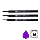 Pk/3 Monteverde G23 Ceramic Rollerball Refills, Purple, Medium