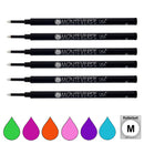 Pk/6 Monteverde G23 Ceramic Rollerball Refills, Pastel Colors, Med