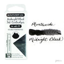 Pk/12 Monteverde Standard International Ink Cartridges, Midnight Black