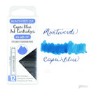 Pk/12 Monteverde Standard International Ink Cartridges, Capri Blue