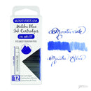 Pk/12 Monteverde Standard International Ink Cartridges, Malibu Blue