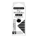 Pk/12 Monteverde Standard International Ink Cartridges, Onyx