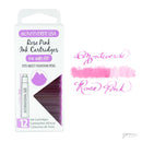 Pk/12 Monteverde Standard International Ink Cartridges, Rose Pink