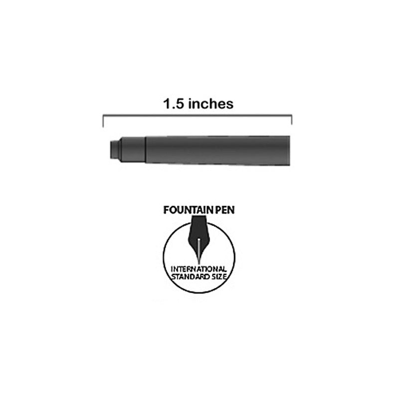Pk/6 Retro 51 Fountain Pen Ink Cartridges, Black