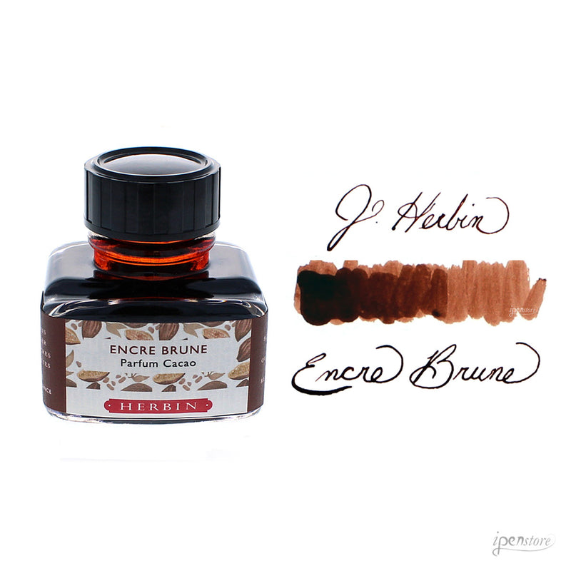 J. Herbin 30 ml bottle Fountain Pen Ink, Brown (Cacao - Chocolate Scented)