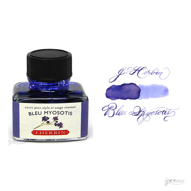 J. Herbin 30 ml Bottle Fountain Pen Ink, Bleu Myosotis