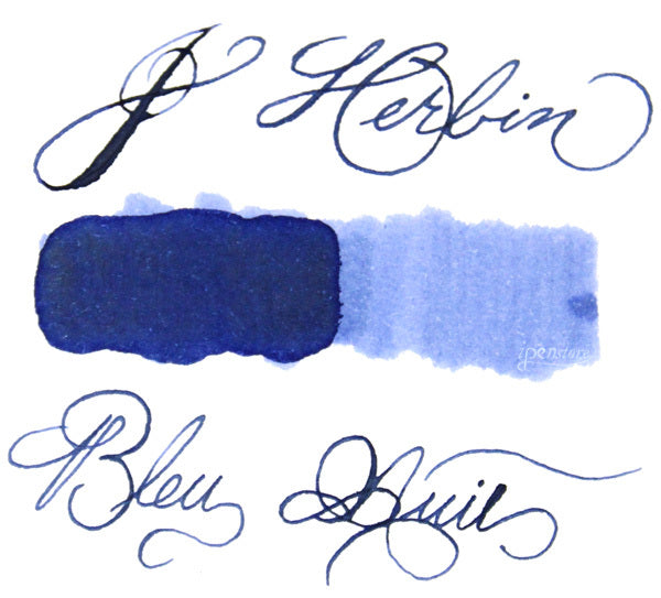  Jacques Herbin - Ref 13019T - Ink for Fountain Pens &  Rollerball Pens - Bleu Nuit - 30ml Bottle with Integrated Pen Rest :  Everything Else