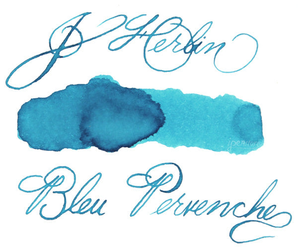 J. Herbin 30 ml Bottle Fountain Pen Ink, Bleu Pervenche