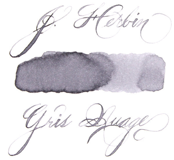 J. Herbin 30 ml Bottle Fountain Pen Ink, Gris Nuage (Grey)
