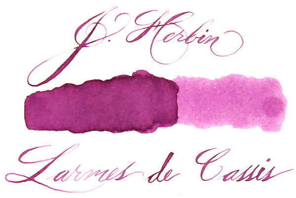 J. Herbin 30 ml Bottle Fountain Pen Ink, Larmes de Cassis