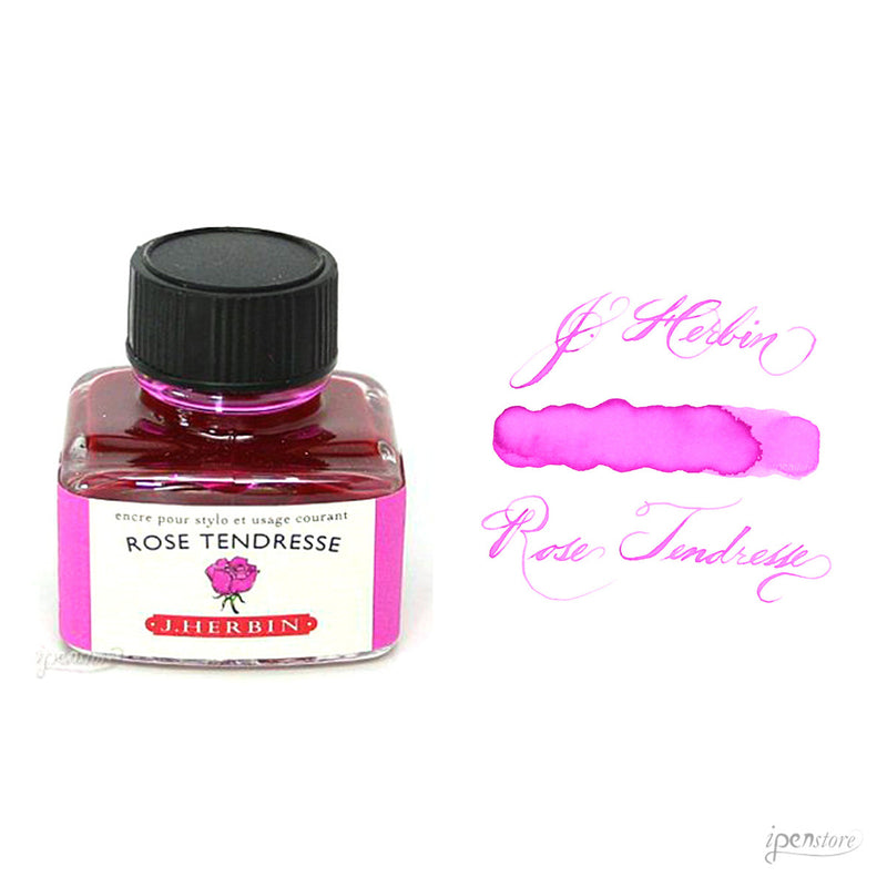 J. Herbin 30 ml Bottle Fountain Pen Ink, Rose Tendresse