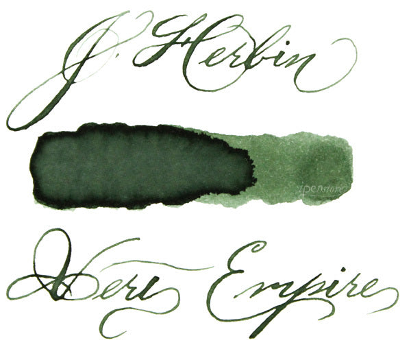 J. Herbin 30 ml Bottle Fountain Pen Ink, Vert Empire (Green)