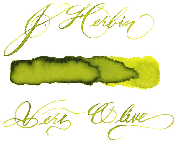 J. Herbin 30 ml Bottle Fountain Pen Ink, Vert Olive