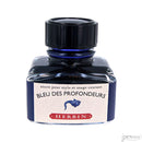 J. Herbin 30 ml Bottle Fountain Pen Ink, Bleu des Profondeurs