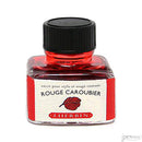J. Herbin 30 ml Bottle Fountain Pen Ink, Rouge Caroubier (Red)