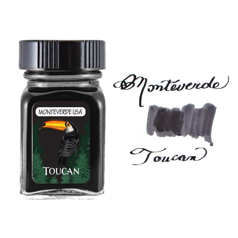 Monteverde 30 ml Bottle Fountain Pen Ink, Toucan Black