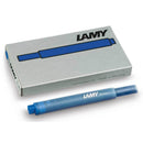 Lamy T10 Fountain Pen Ink Cartridges 5-pk, Blue - iPenStore