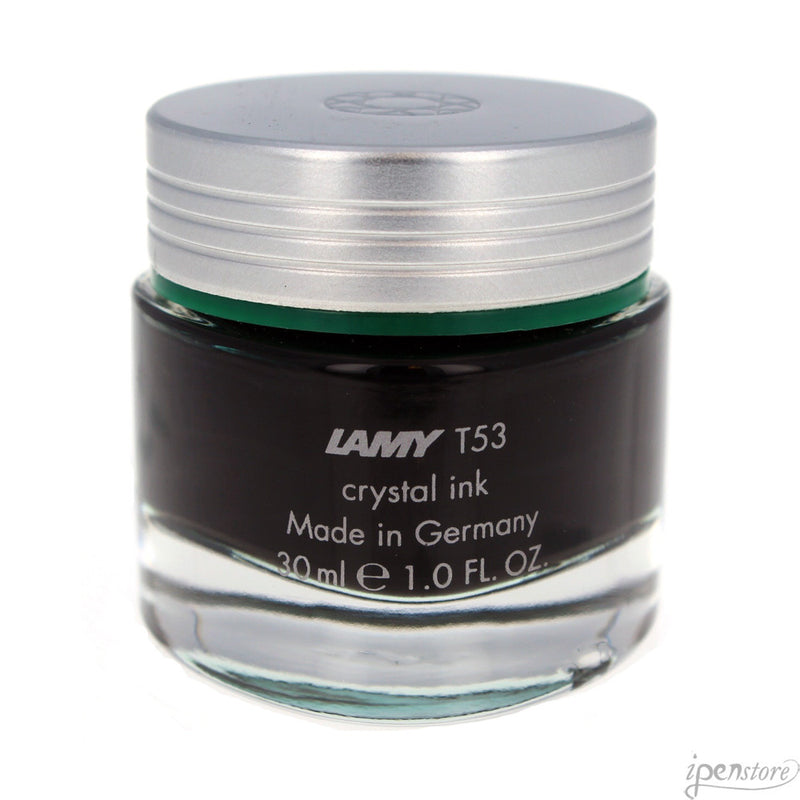 Lamy T53 Crystal Fountain Pen Ink, 30 ml, Peridot 420 (Dark Green)