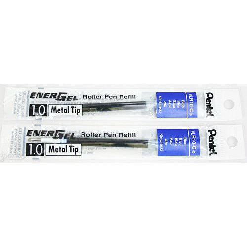 2 Pk Pentel LR10-C EnerGel Refills, 1.0 mm Bold, Blue