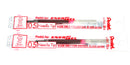 2 Pk Pentel LRN5-B EnerGel Refills, 0.5 mm Fine Needle Tip, Red