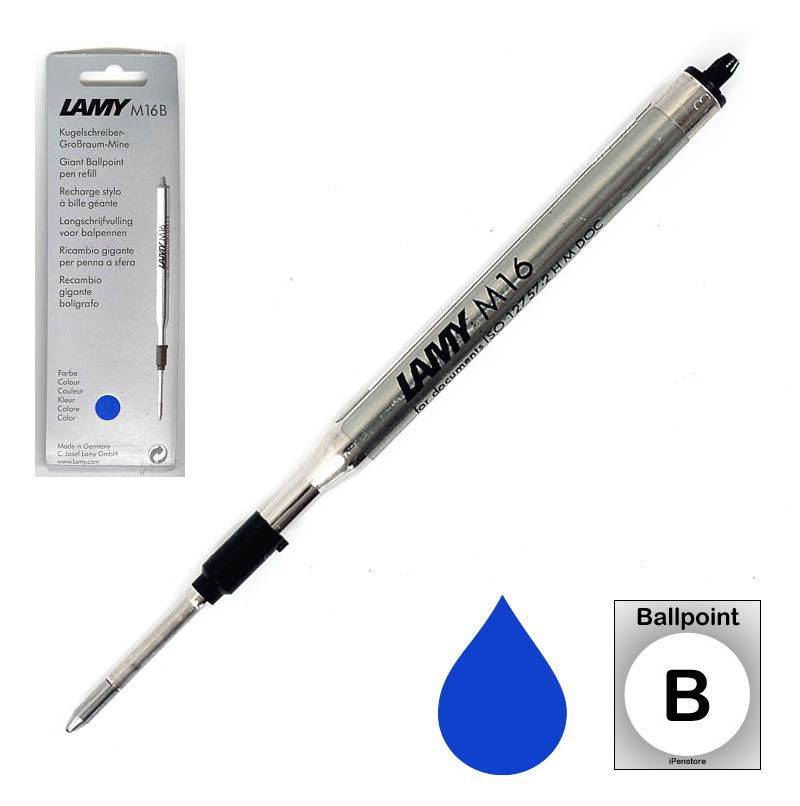 Lamy M16 Ballpoint Pen Refill, Blue Broad