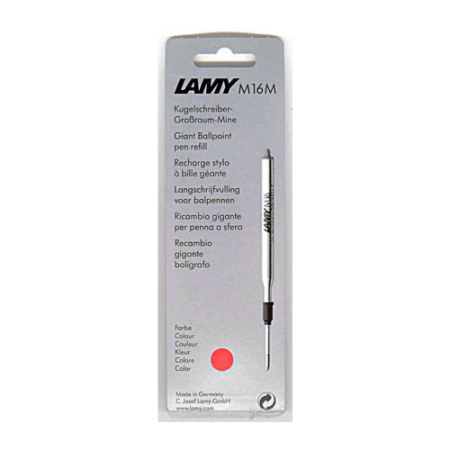 Lamy M16 Ballpoint Pen Refill, Red Medium