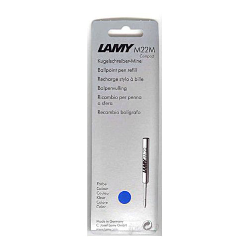 Lamy M22 Compact Ballpoint Pen Refill, Blue Medium