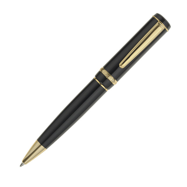 Rosetta Magellan Ballpoint Pen, Black Onyx, Gold Trim