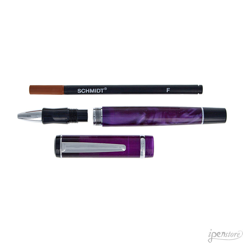 Rosetta Magellan Rollerball Pen, Purple, Chrome Trim
