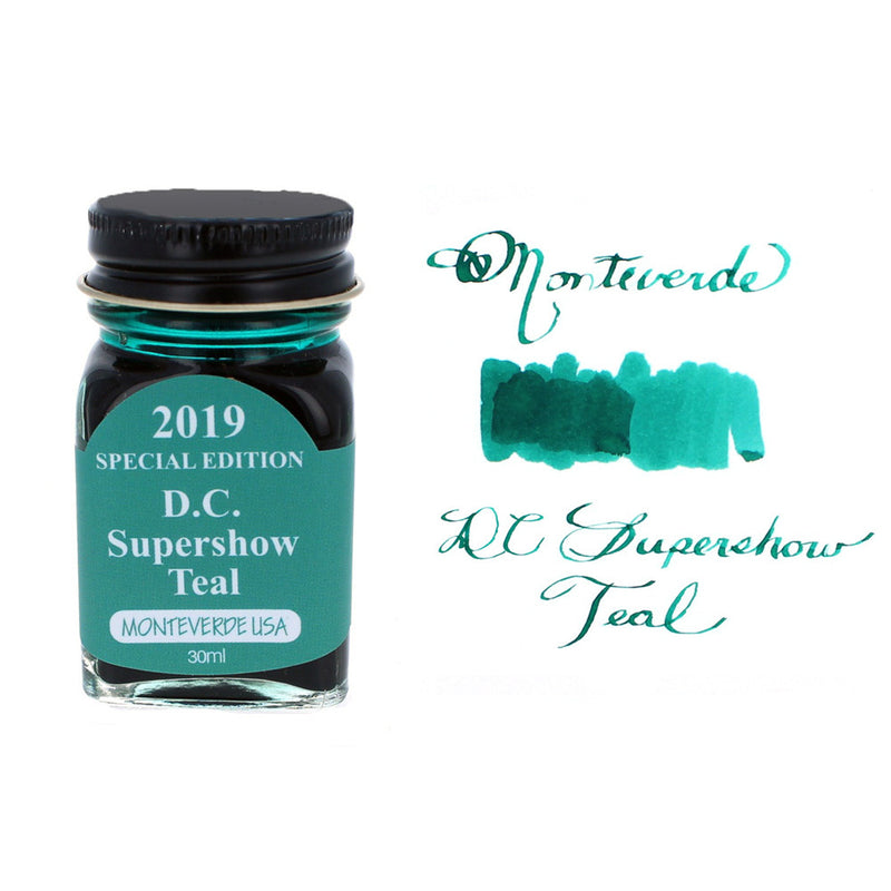 Monteverde 30 ml Bottle Fountain Pen Ink, DC Supershow 2019 Teal