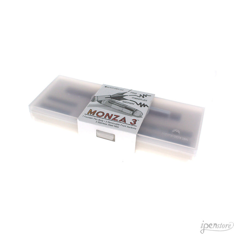 Monteverde Monza Set, 3 Nibs, Crystal Clear, Medium - Fine - Omniflex Nibs