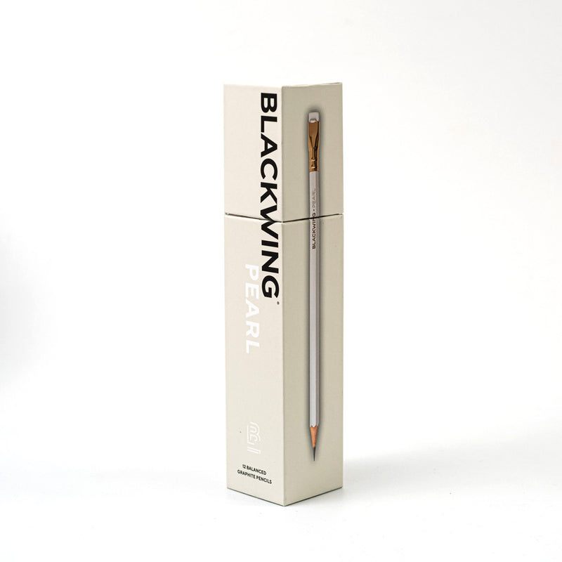 Bx/12 Blackwing Pearl Pencils, Pearlescent White Barrel, Balanced & Smooth
