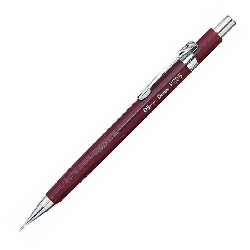 Pentel Sharp P205B Mechanical Pencil, Burgundy, 0.5 mm