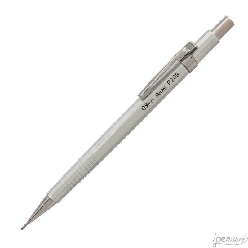 Pentel Sharp P209Z Mechanical Pencil, Metallic Silver, 0.9 mm