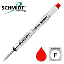 Schmidt P8126 Short Capless Rollerball Refill, Red, Fine 0.6 mm