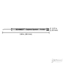 Pk/5 Schmidt P8126 Short Capless Rollerball Refills, 3-Black, 2-Blue, Fine 0.6 mm