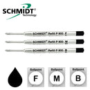 Pk/3 Schmidt P900 Parker-Style Ballpoint Refills, Black, F - M - B