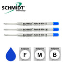 Pk/3 Schmidt P900 Parker-Style Ballpoint Refills, Blue, F - M - B