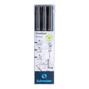 Pack/3 Schneider Pictus Technical Fineliner Pens, Black, .3 - .5 - .7mm Tips - iPenStore